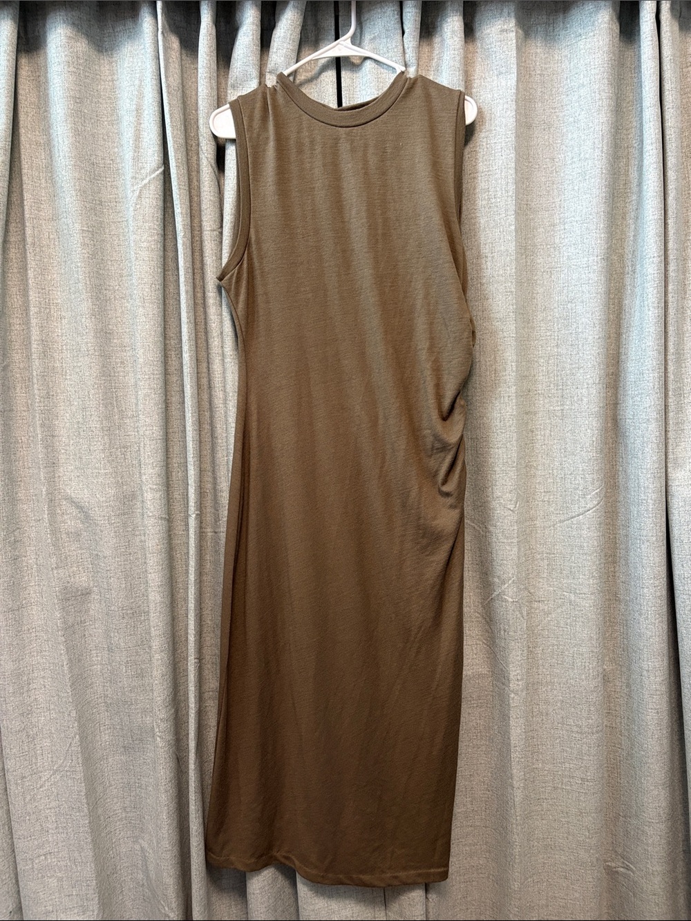 Vince Sleeveless Maxi Dress in Olive Brown
